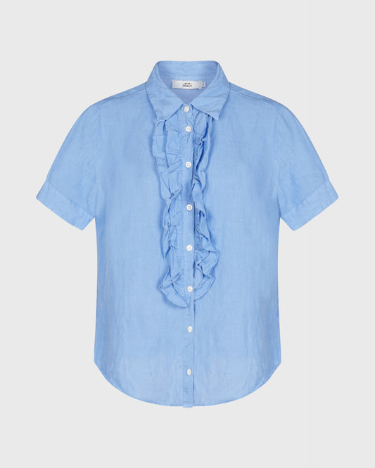 0039 Italy Ruffle Short Sleeve Shirt