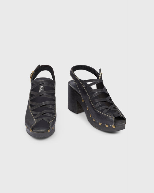 Anatomicos Wooden Block Heel Clog Sandals