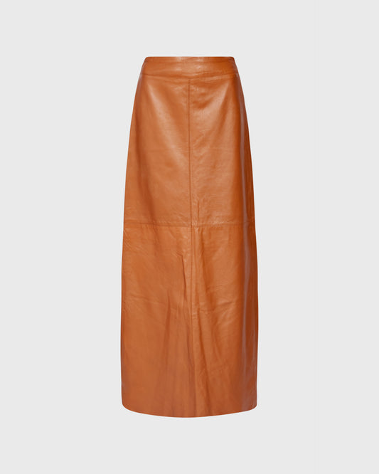 BCBG Leather Longline Skirt