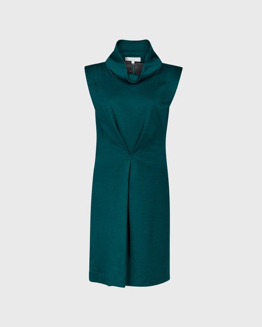 Daniel Blake Mock Neck Midi Dress