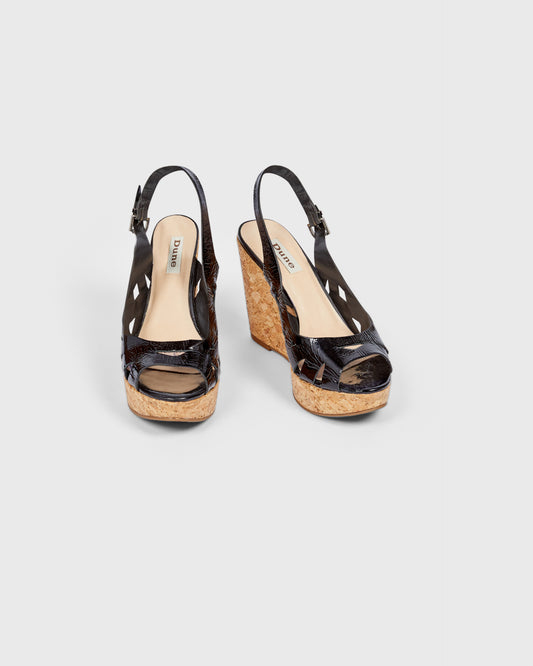Dune Open-Toe Cork Wedges