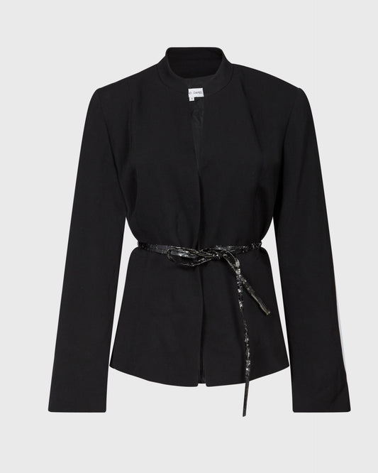 Gerard Darel Leather Tie Detail Blazer