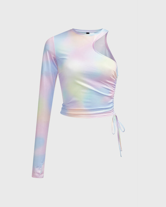 H&M One Shoulder Side Tie Top