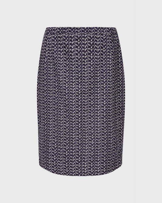 Jigsaw Jacquard Midi Pencil Skirt