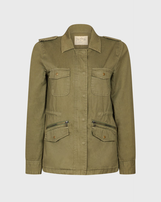 Lily Aldridge for Velvet Utility Jacket with Zips and Pockets