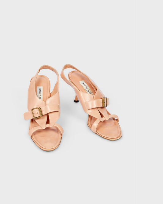 Manolo Blahnik Strappy Sandals With Buckle