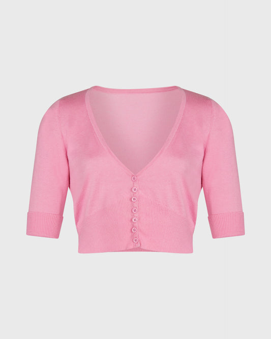 Marks and Spencer 3/4 Sleeve Knitted Cropped Cardigan