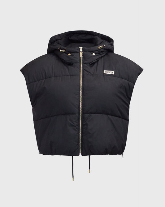 P.E Nation Cropped Sleeveless Puffer Jacket