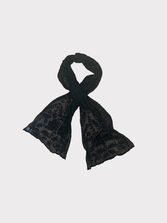 Embroidered Sheer Scarf
