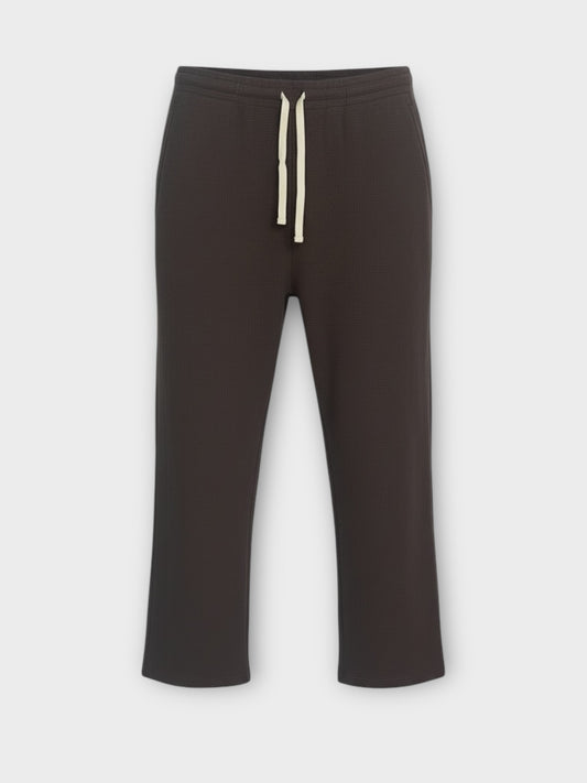 ASOS DESIGN Wide Leg Textured Jogger in Brown