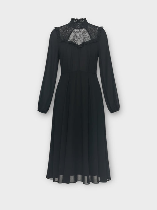 Ghost Sheer Lace Midi Dress