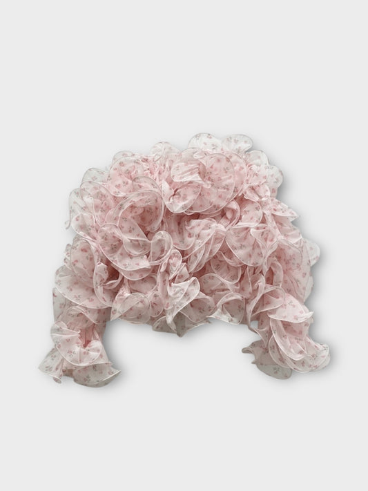 ASOS LUXE Ruffle Wired Organza Jacket in Ditsy Floral