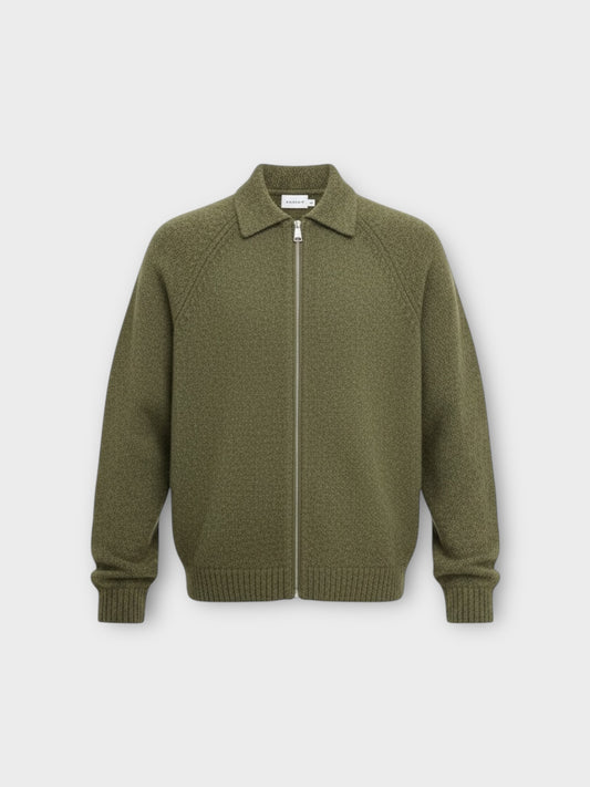 TOPMAN Knitted Zip Cardigan