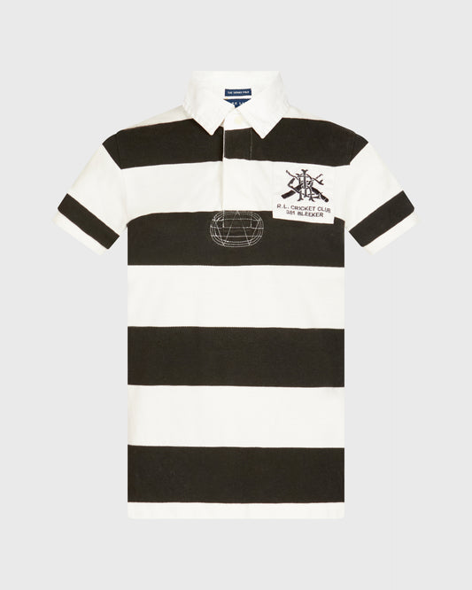 Ralph Lauren Black And White Rugby Polo