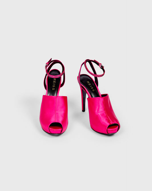 Reiss Open-Toe Platform Strappy Heels