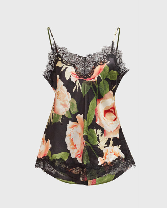 Sainted Sisters Floral and Lace Vest Top and Shorts