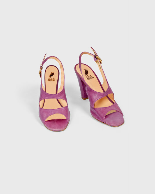 Sinela Strappy Heel With Gold Buckle