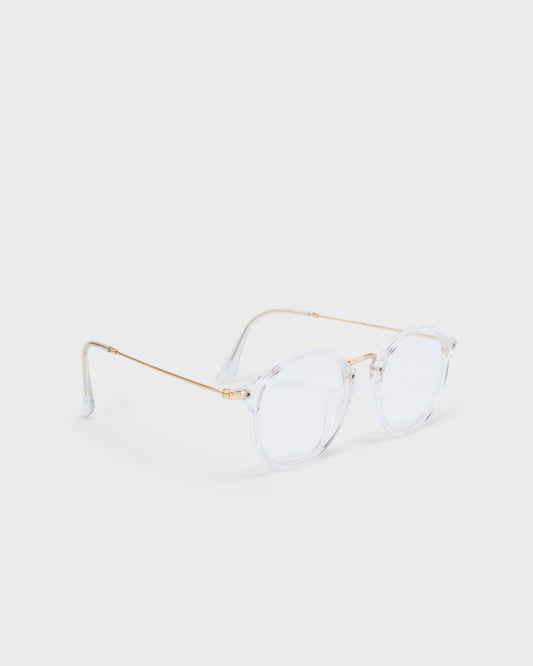 Unbranded Clear Frame Glasses With Gold Detail