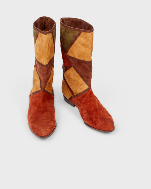 Unbranded Patchwork Flat Boots