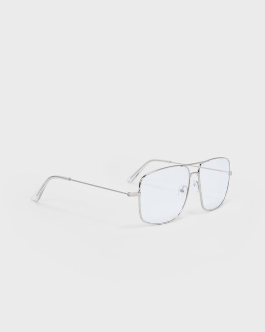 Unbranded Square Metal Frame Clear Lens