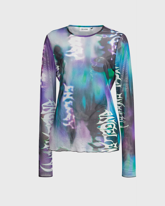Weekday Sheer Mesh LS Top