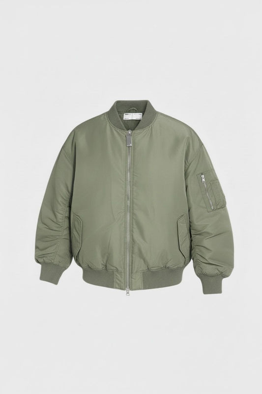 ASOS Design Oversize Bomber Jacket in Green