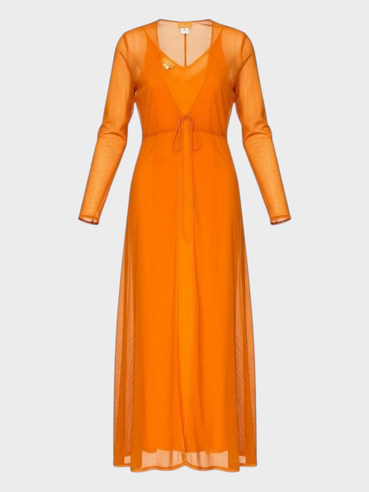 Ghost Maxi Dress And Cardigan Set