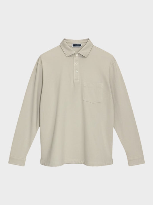 Charles Thywitt Long Sleeve Classic Waffle Polo