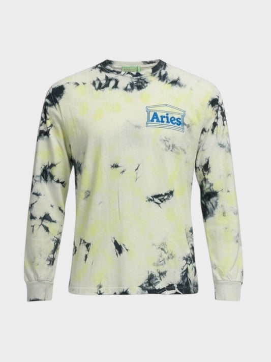 Aries Tie Dye Aries Logo Long Sleeve T-shirt