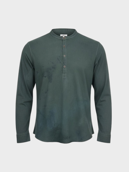 XACT Sage Green Half Button Down Long Sleeve Shirt