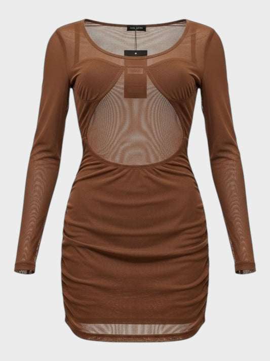 Solado Open Belly Mesh Mini Dress