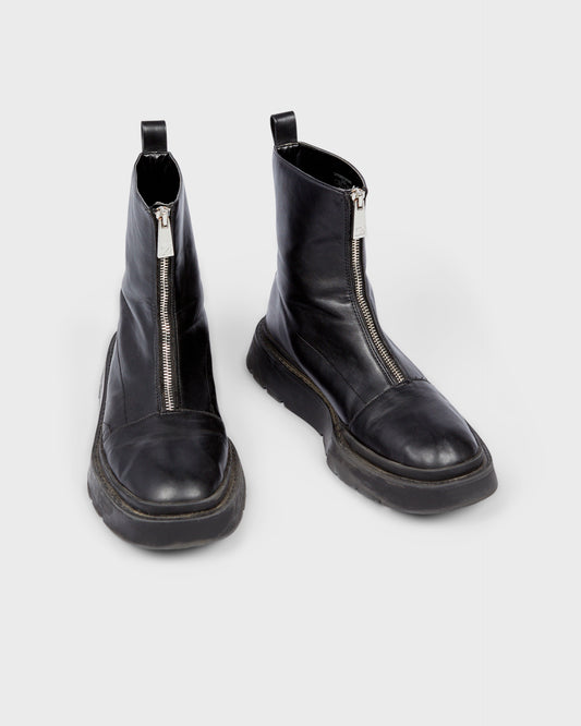 Zara Chunky Sole Boot With Zip