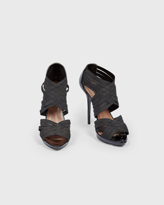 Zara Woven Elastic Heels