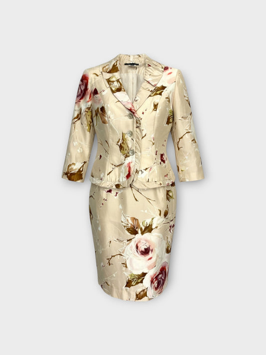 Renato Nucci Floral 3 Piece With Top, Jacket And Skirt