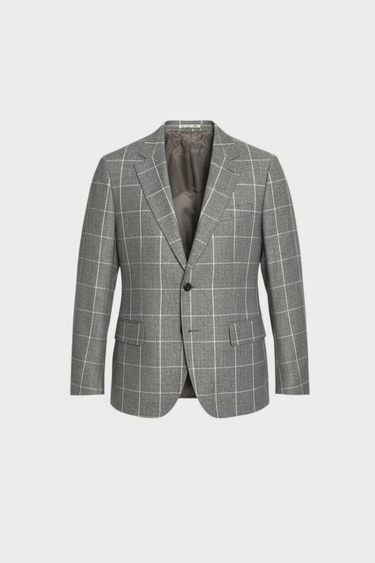 Charles Tyrwhitt White Check Slim Fit Blazer