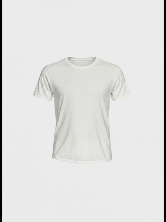 THE FASHION LIBRARY Fruit of The Loom heavy white cotton crew neck t-shirt with short sleeves