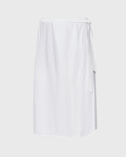Wilfred Linen Wrap Midi Skirt With Tie Detail