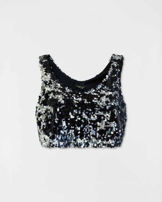 Audrey Audrey Sequin Crop Top