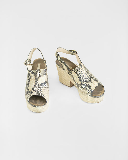 Zara Snakeprint Espadrilles