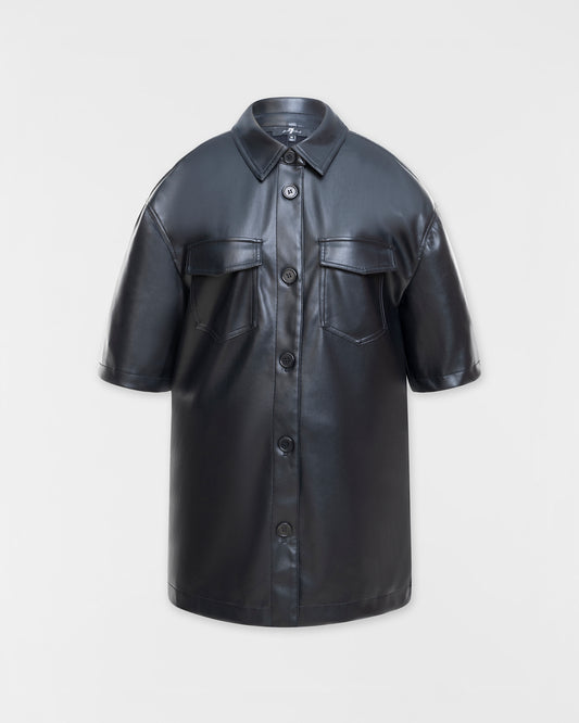 7 For All Mankind Pleather Shirt